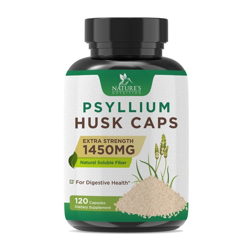 Natural Psyllium Husk Capsules Design needed for Nature's Nutrition Design by EsoWorld