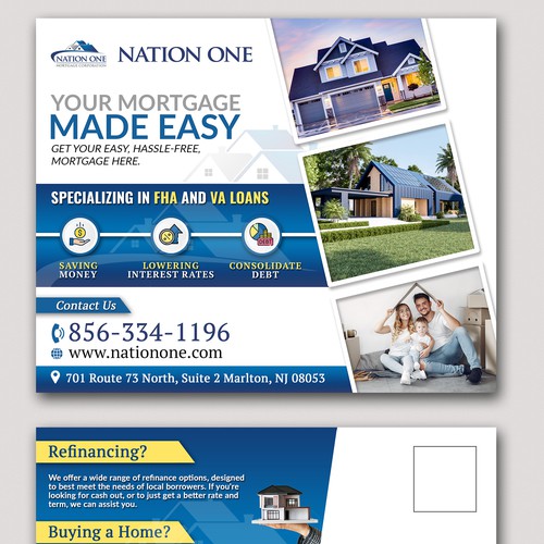 Design a Mortgage post card mailer campaign that gets people attention Réalisé par Graph Webs