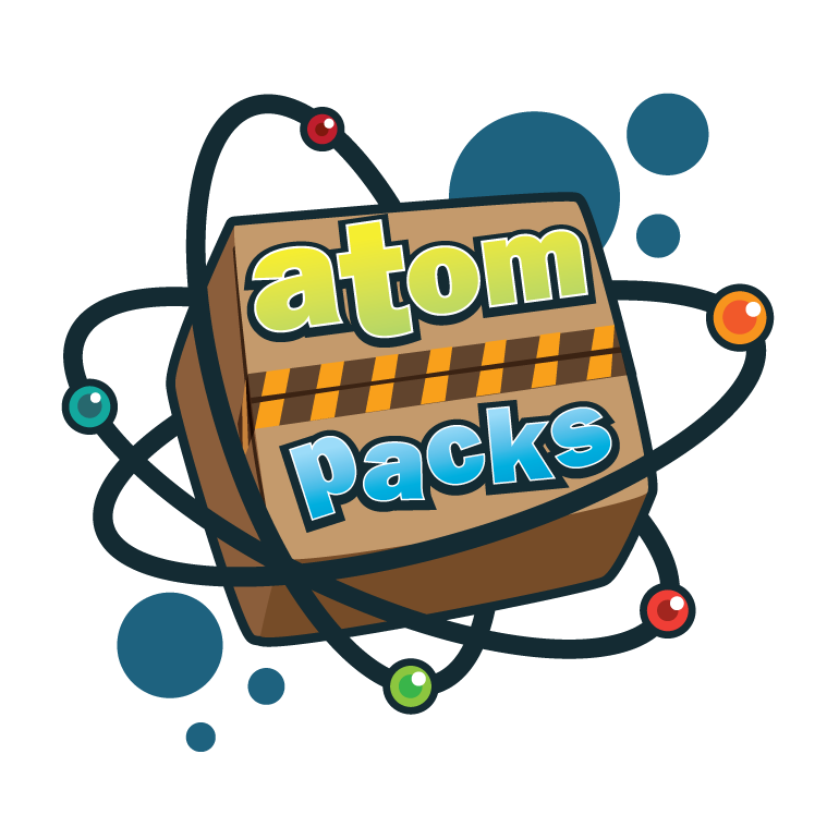 Atom logo with the title 'Atom Packs'