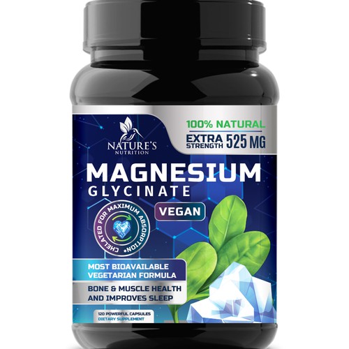 Natural Magnesium Glycinate Design needed for Nature's Nutrition Design by Wfemme