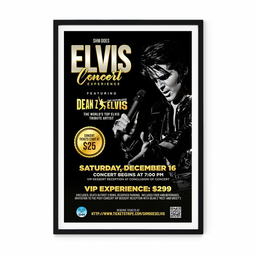 Creative Elvis Tribute Concert Experience Poster Needed! Design by vsardju