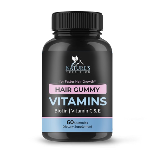 Nature's Nutrition needs a Gummy Vitamins black label Design by bilyanas