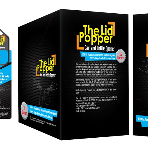 The Lid Popper  (jar and bottle opener) needs packaging Design by Rumon79