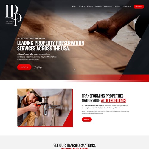 Design a Modern Property Preservation Website Company Design by keilaMaria