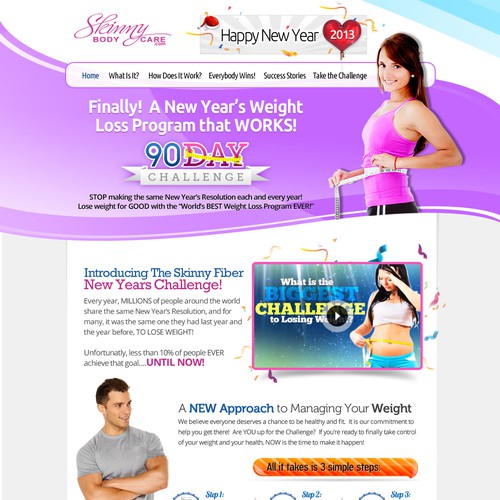Create the next website design for Skinny Fiber New Year's Challenge Diseño de Smashing Boys
