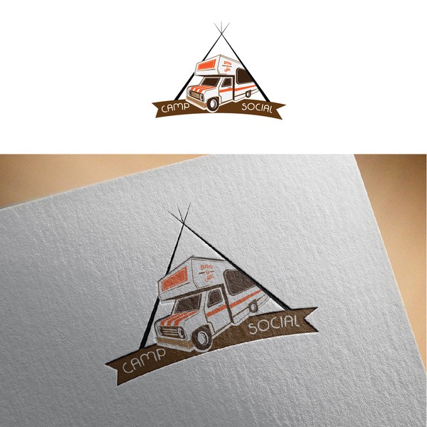 Design by Smast3r titled "Logo for a bar and grill restaurant Camp Social"