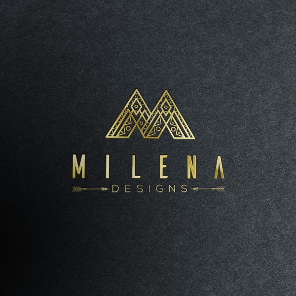 Design by 99sunsmile titled "Logo Design for MILENA DESIGNS"