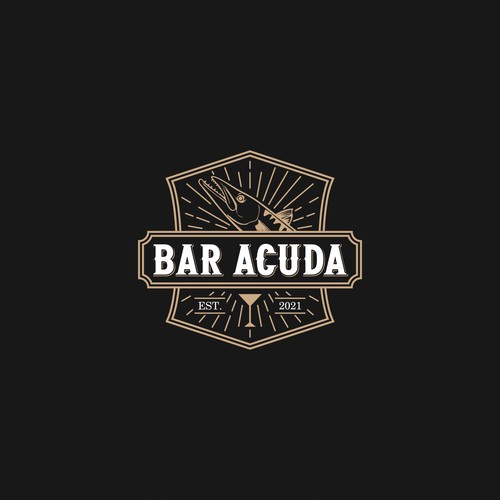 Logo for BAR ACUDA beach bar Design by vectoriello