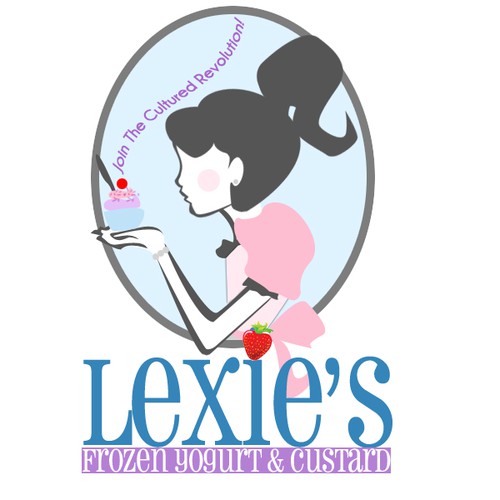 Lexie's™- Self Serve Frozen Yogurt and Custard  Design por Trademark Lady