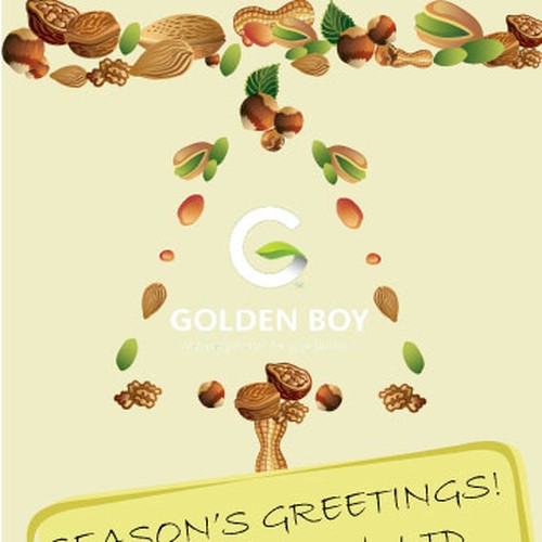 card or invitation for Golden Boy Foods Design by BagiraArts