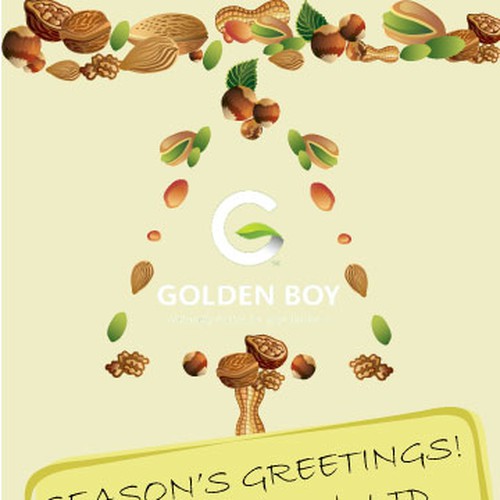 card or invitation for Golden Boy Foods Réalisé par BagiraArts