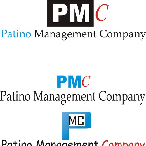 logo for PMC - Patino Management Company Diseño de D O T