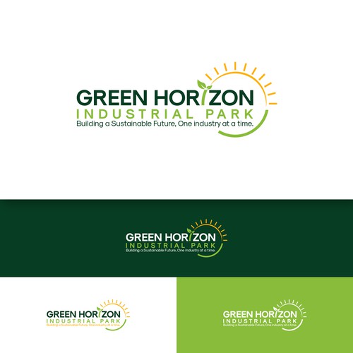 Green Horizon Industrial park Logo Design by AjiCahyaF