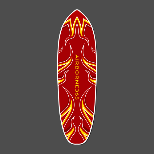 Surfboard Style Skate Deck Design Design by Digital Man ✅