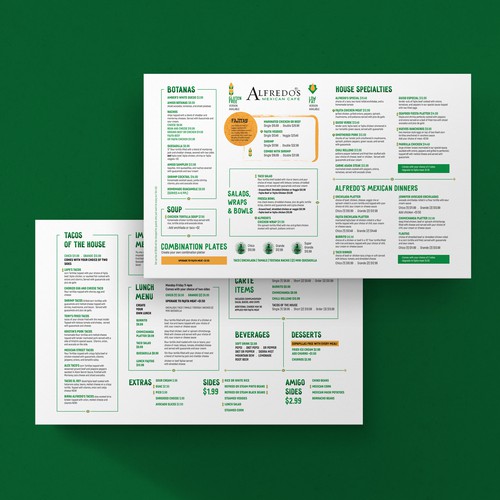 Traditional Mexican Restaurant needing new menu design! Design by Anna Shestakova
