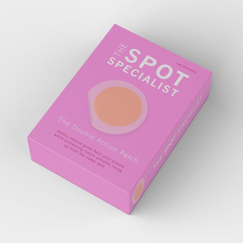 Pimple Patch PACKAGING to appeal to FEMALE BEAUTY user Design by AnaHola