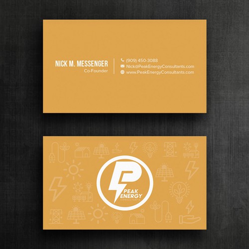 Modern Business Card Design for Electric Energy and Solar Company Design by Felix SH