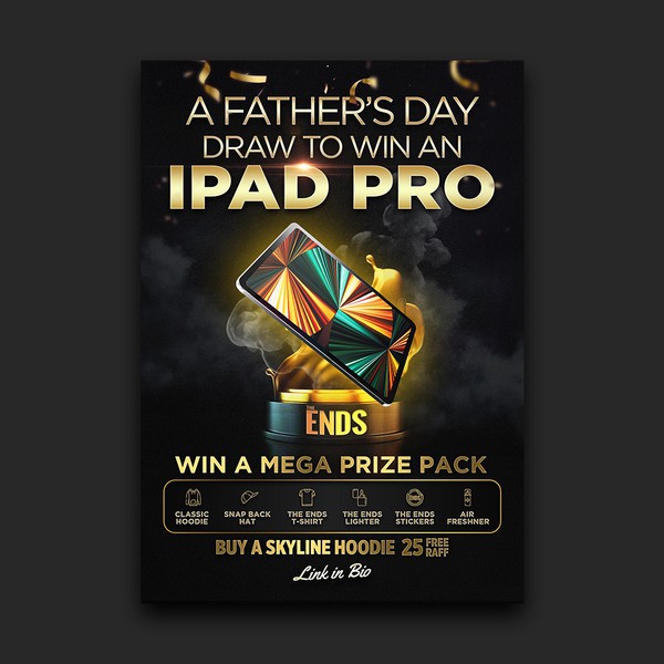 Design by Lbstudio.id titled "Bold Poster for Online Lucky Draw Poster"