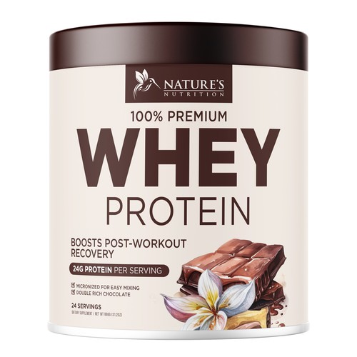 Tasty Whey Protein Chocolate Design Needed for Nature's Nutrition Design réalisé par UnderTheSea™