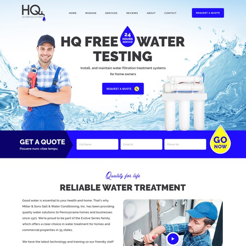 コンペ「Website for Water Treatment Website」のデザイン by ♾️e2infinity♾️さん 