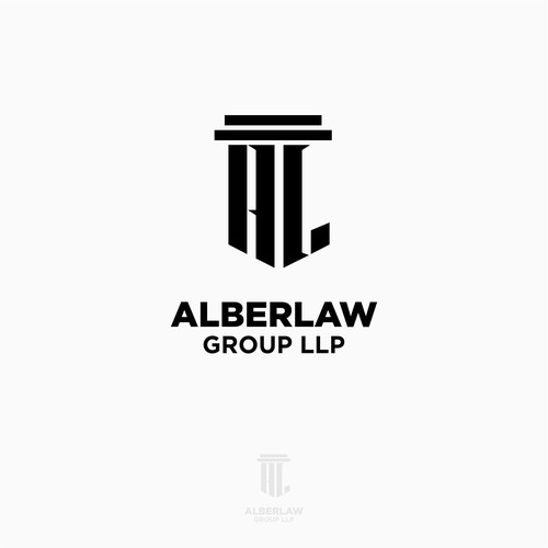 Law office firm logo keep Alber Law separate it looks better Design by njlmddn