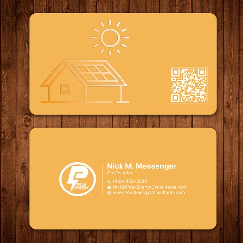 Modern Business Card Design for Electric Energy and Solar Company Design by ™SF_Design™