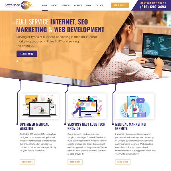 Web Designing for Best Edge Medical Marketing