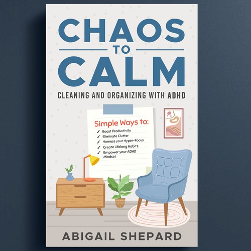 Simple and Empowering book cover for cleaning and organizing Diseño de Rezy