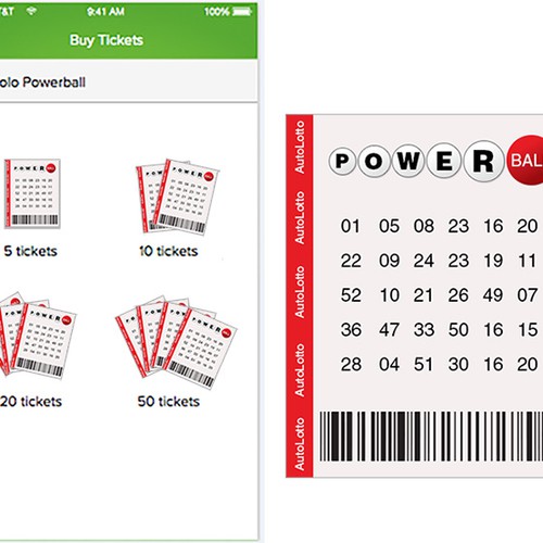 Create a cool Powerball ticket icon ASAP! Design by Khal Doggo