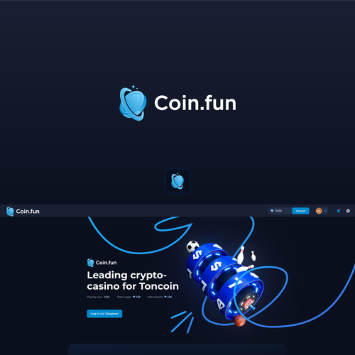 Coin.fun – Crypto Casino/Gambling Logo Design by -Didan-