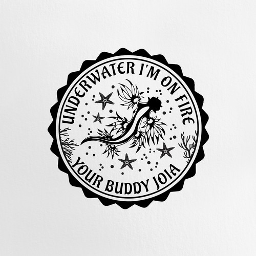 Scuba Diving Stamp Design by Design Republik