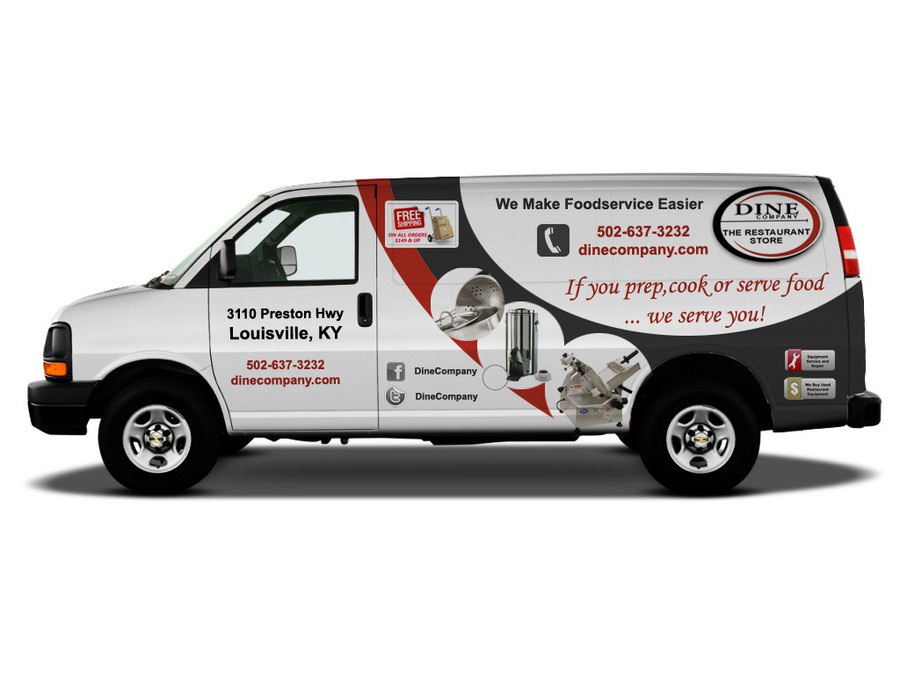 Create a Van Wrap for DINE COMPANY/ THE RESTAURANT STORE | Signage contest