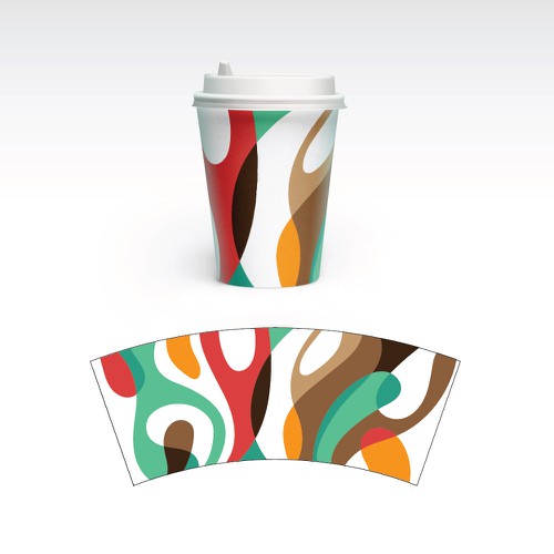 Artwork Design for Paper Cups Diseño de Maria GR