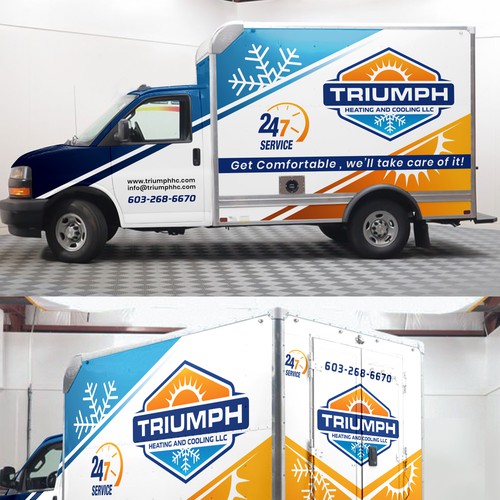 HVAC Van Wrap Design by DuhaCreative