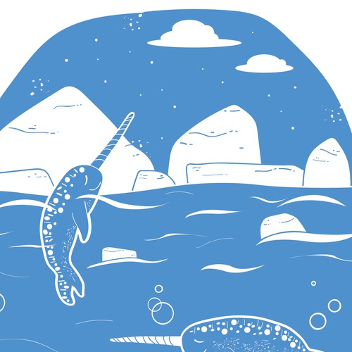 Narwhal artwork design Design by ingridients