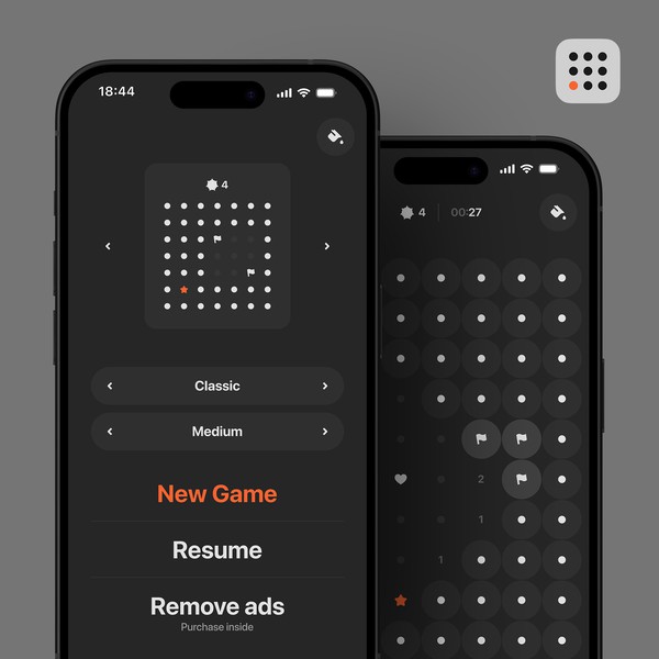 Design by Bohdan Sid. titled "Minesweeper Deluxe"