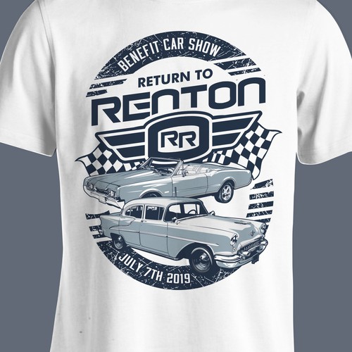 Design a cool shirt for the return to renton car show T shirt