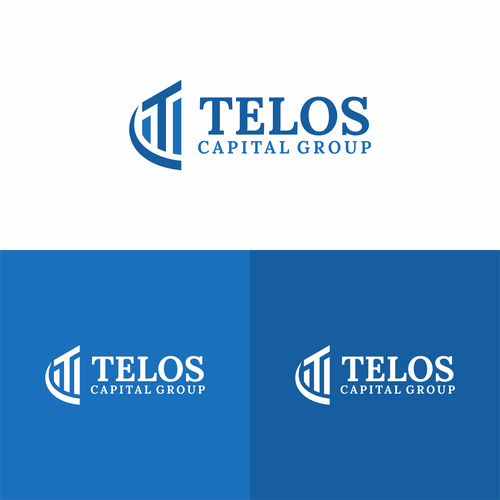 Professional, modern style logo with either "Telos" or "Telos Capital Group" written next to it roughly the same size Design by duatigade