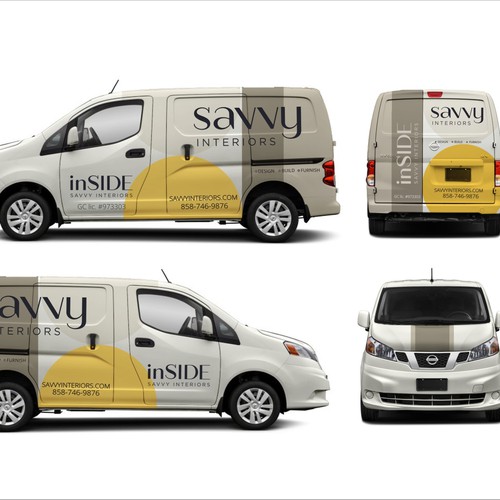 Design build furnish firm needs cool luxury sleek modern Van wrap Design réalisé par T i f a n y' s