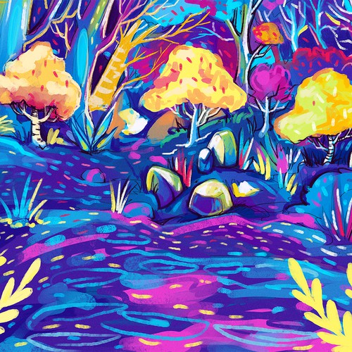 Community Contest | Illustrate your happy place as a virtual background (multiple winners!) Design by CriDascalu