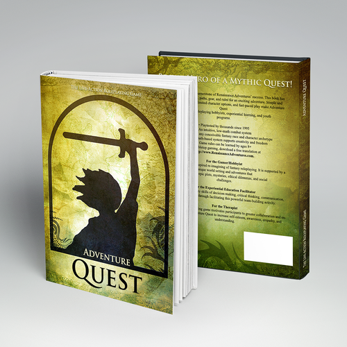 Book Cover for Adventure Quest, the Live-Action Roleplaying Game Design by Militza