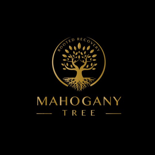 Mahogany Tree, Rooted Recovery.  Grow into new life! Design by TaSereda