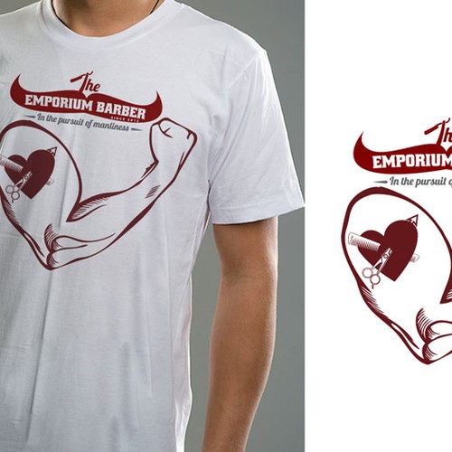 The Emporium Barber needs a t-shirt...STAT...help!!! Diseño de adidesign