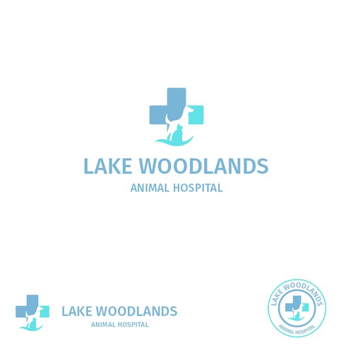 Veterinary logo design for a small animal hospital located next to a lake! Design by NyantoSani