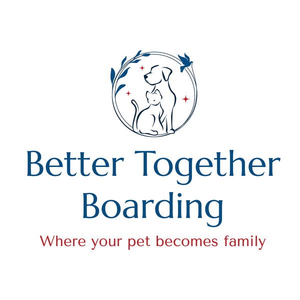 Logo for a family owned pet boarding and daycare