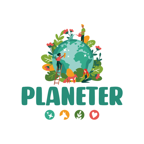 Create an inspiring logo for Positive Planet People Design by Ameline Studio