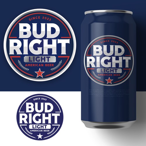 Bud Right.  The great new American Beer for good ol' fashioned American beer drinkers. Design by Sebastiano"