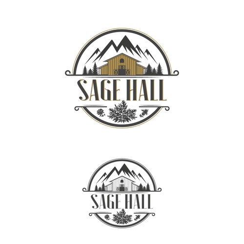 Sage Hall - Country Swing Dance & Wedding Venue Logo Design réalisé par Mararti