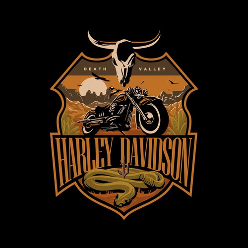 edgy harley-davidson logo Design by Anta Design