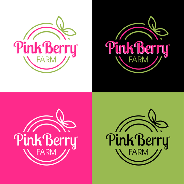 Pink Berry Farm Logo Design